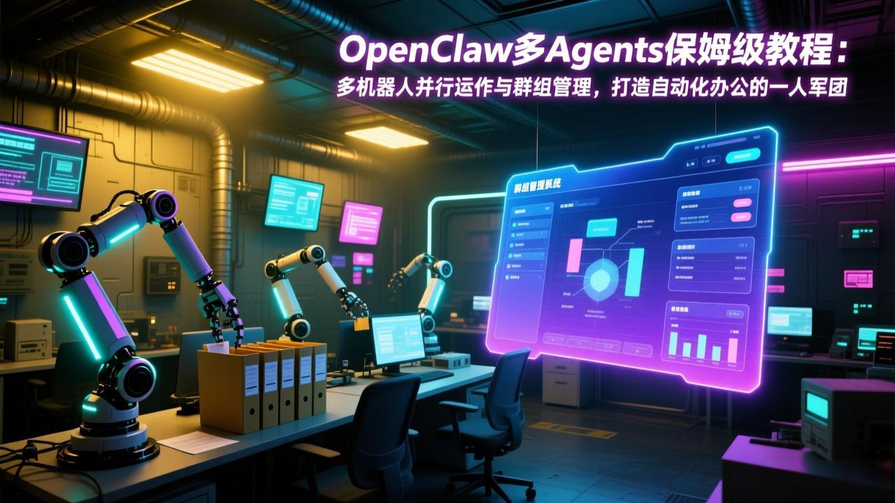 OpenClaw多Agents保姆级教程：多机器人并行运作与群组管理，打造自动化办公的一人军团-52项目站