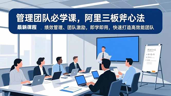 管理团队必学课，阿里三板斧心法、绩效管理、团队激励，即学即用，快速打造高效能团队-52项目站