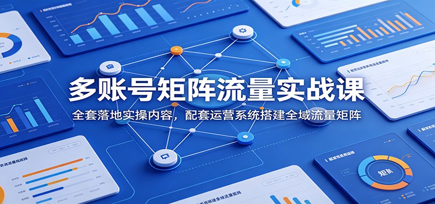 多账号矩阵流量实战课：全套落地实操内容，配套运营系统搭建全域流量矩阵-52项目站