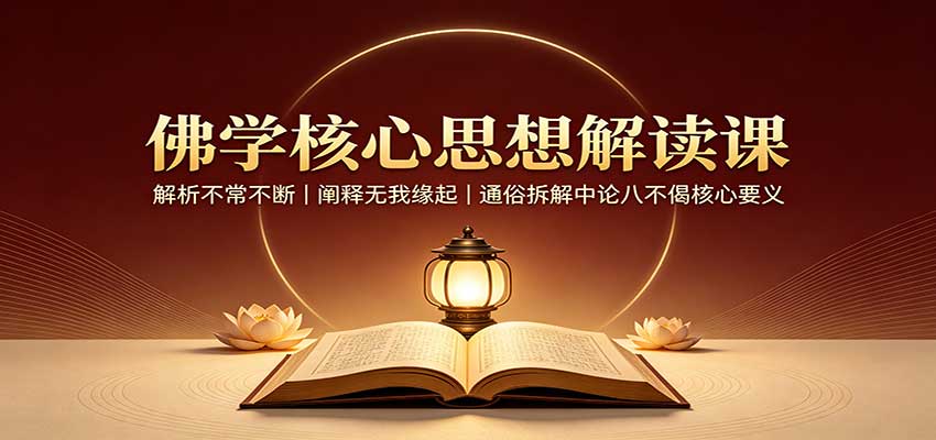 佛学核心思想解读课：解析不常不断，阐释无我缘起，通俗拆解中论八不偈核心要义-52项目站
