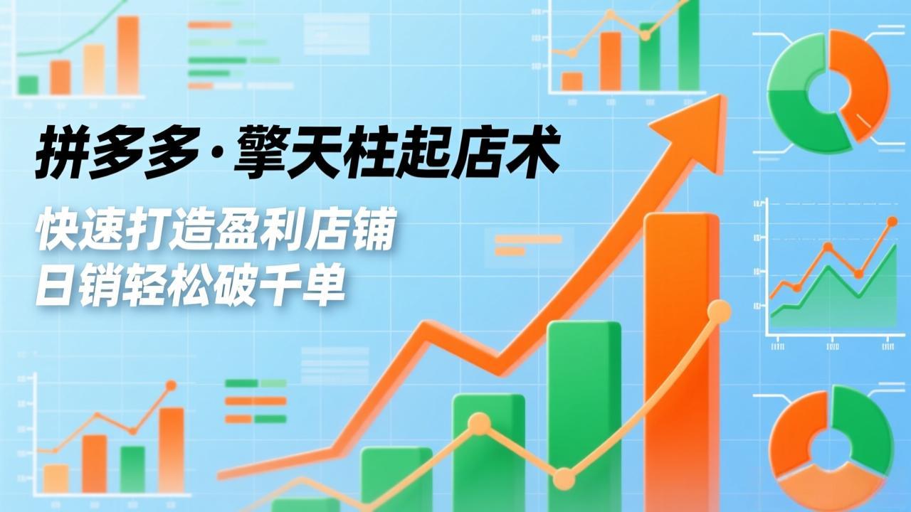 拼多多·擎天柱起店术，爆流布局、利润起飞、不断流，快速打造盈利店铺，日销轻松破千单-52项目站