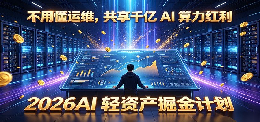 不用懂运维,共享千亿 AI 算力红利,2026AI 轻资产掘金计划-52项目站