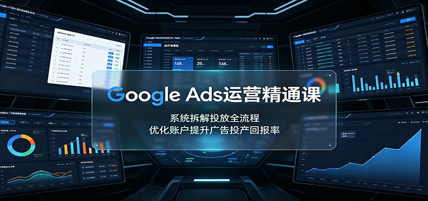 Google Ads运营精通课：系统拆解投放全流程，优化账户提升广告投产回报率-52项目站