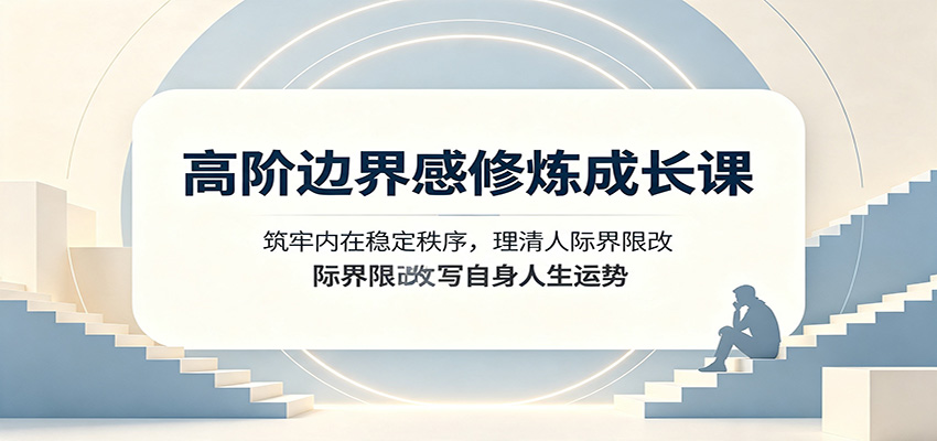 高阶边界感修炼成长课:筑牢内在稳定秩序,理清人际界限改写自身人生运势-52项目站