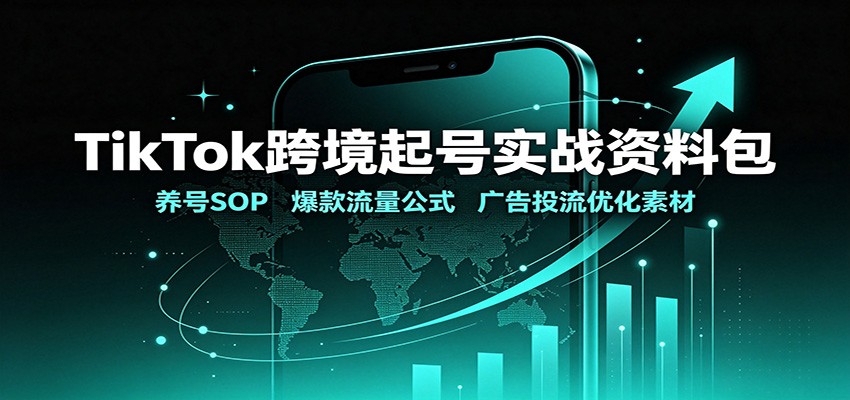 TikTok跨境起号实战资料包：养号SOP，爆款流量公式，广告投流优化素材-52项目站
