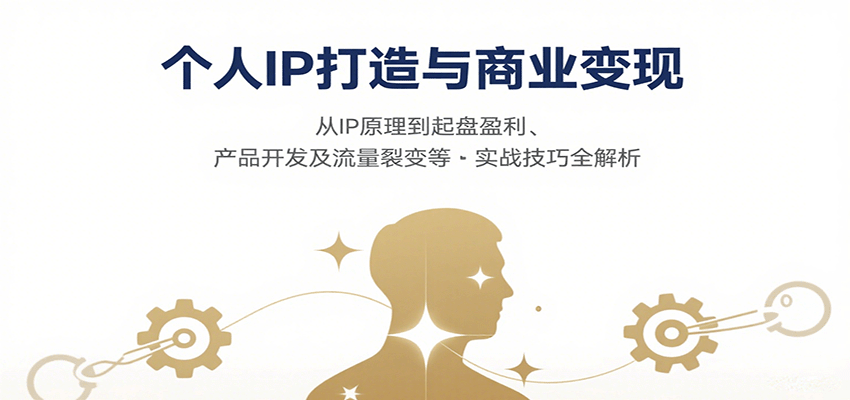 个人IP打造与商业变现，从IP原理到起盘盈利、产品开发及流量裂变等实战技巧全解析-52项目站