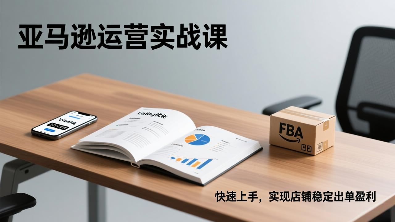 亚马逊运营实战课，Listing优化、Vine秒杀、FBA发货，快速上手，实现店铺稳定出单盈利-52项目站