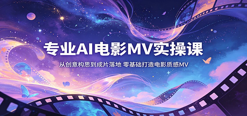 专业AI电影MV实操课：从创意构思到成片落地，零基础打造电影质感MV-52项目站