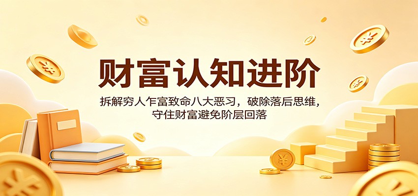 财富认知进阶：拆解穷人乍富致命八大恶习，破除落后思维，守住财富避免阶层回落-52项目站
