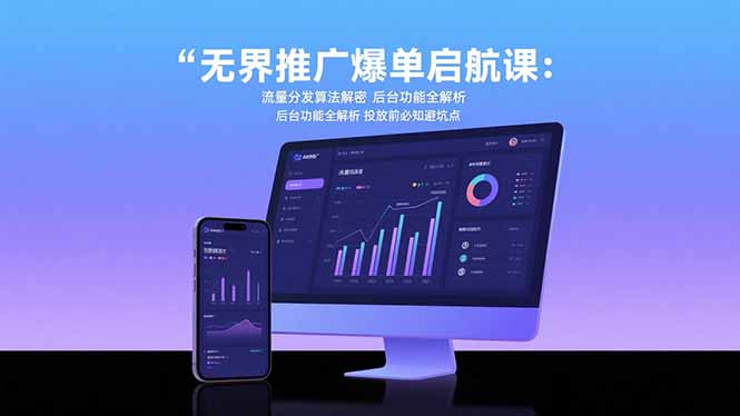 无界推广爆单启航课:流量分发算法解密 后台功能全解析 投放前必知避坑点-52项目站