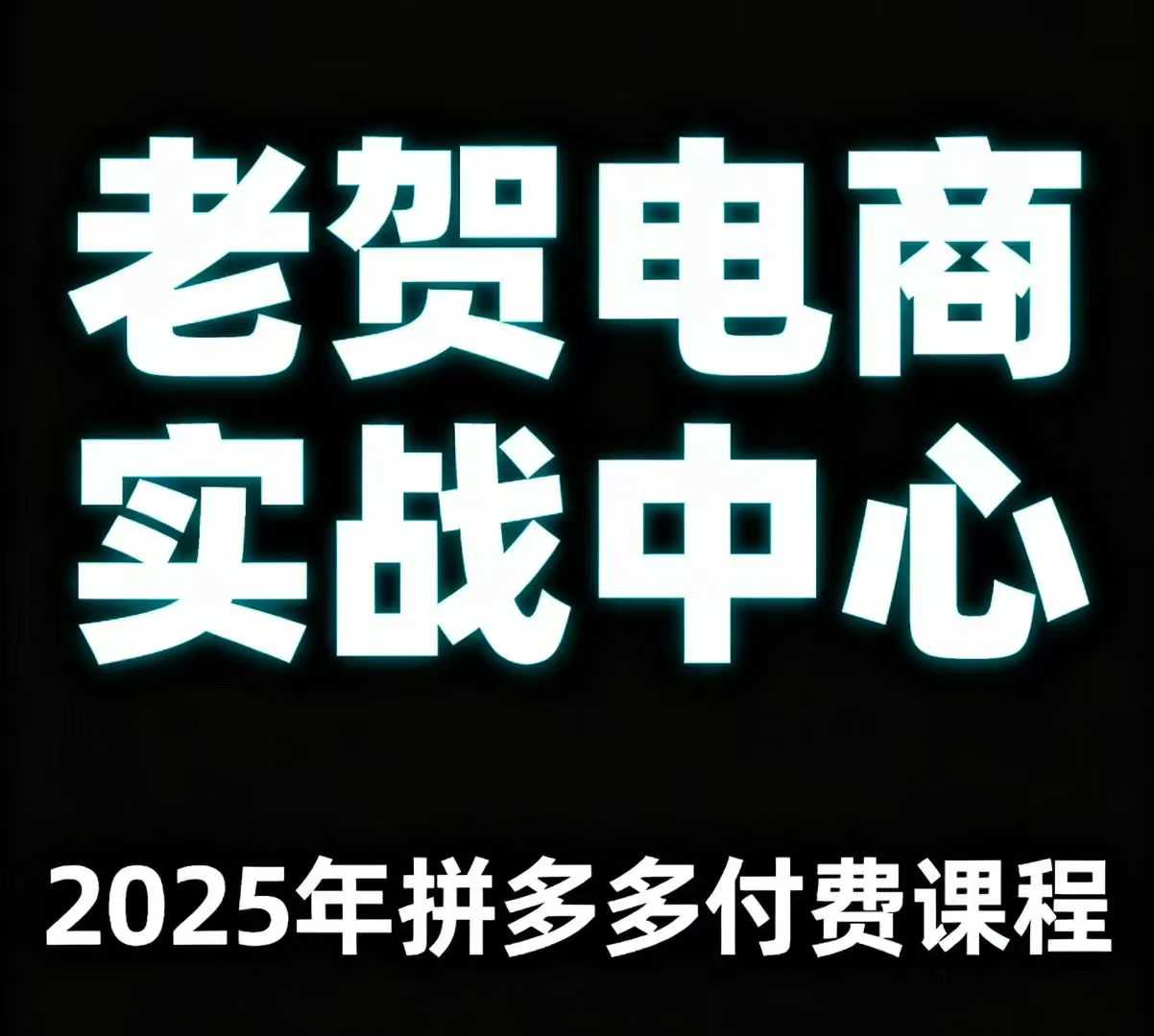 老贺电商2025年拼多多付费课程，用通俗易懂的方法告诉你多多怎么玩-52项目站