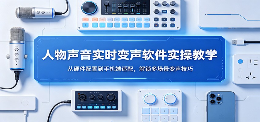 人物声音实时变声软件实操教学：从硬件配置到手机端适配，解锁多场景变声技巧-52项目站