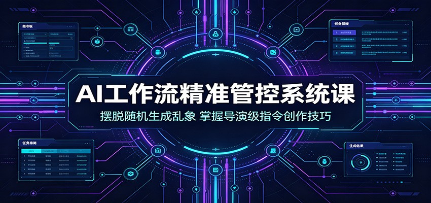 AI工作流精准管控系统课：摆脱随机生成乱象，掌握导演级指令创作技巧-52项目站
