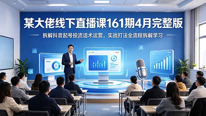 某大佬线下直播课161期4月完整版，拆解抖音起号投流话术运营，实战打法全流程拆解学习-52项目站