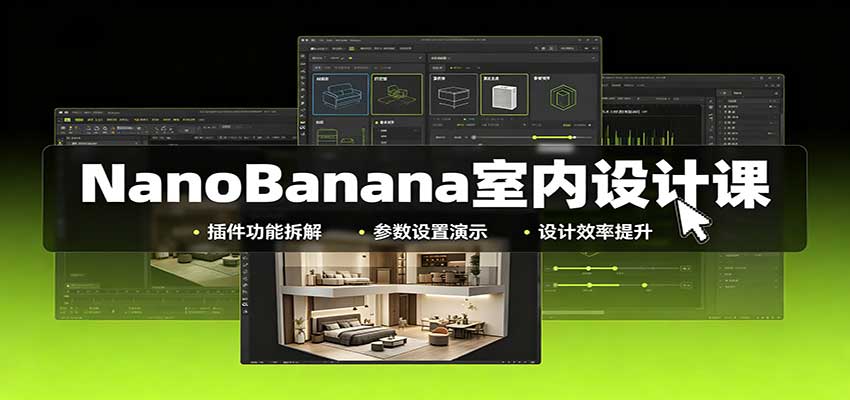NanoBanana室内设计课：无限画布配置，插件实操，生图改图视频制作-52项目站