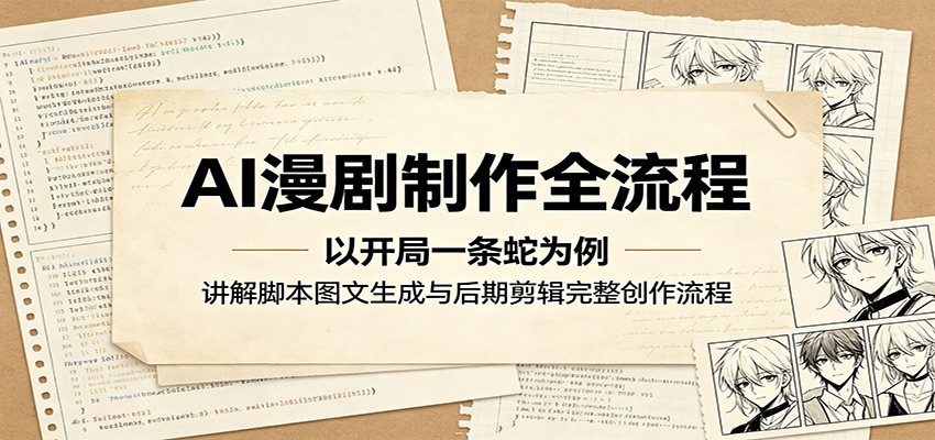 AI漫剧制作全流程:以开局一条蛇为例,讲解脚本图文生成与后期剪辑完整创作流程-52项目站