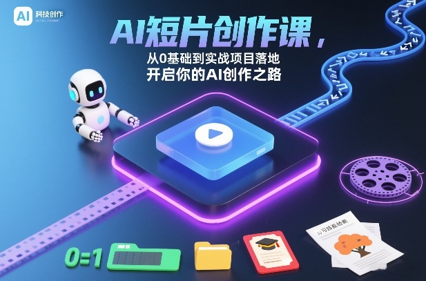 AI短片创作课,从0基础到实战项目落地,开启你的AI创作之路-52项目站