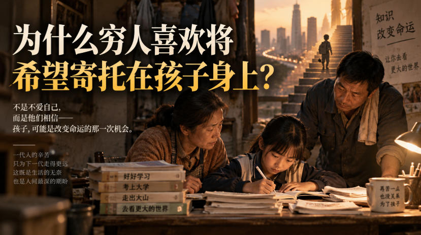某社群精品文章：为什么穷人喜欢将希望寄托在孩子身上？-52项目站