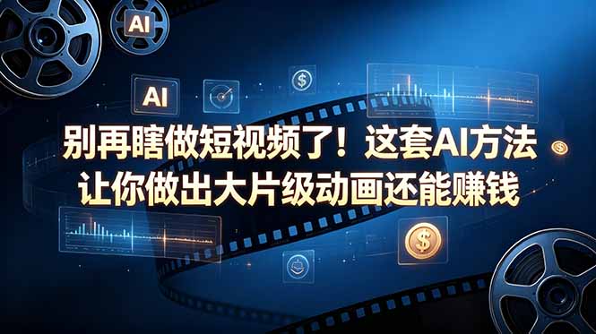 别再瞎做短视频了!这套 AI 方法让你做出大片级动画还能赚钱【原创双语字幕】-52项目站