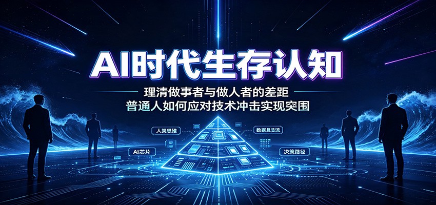 AI时代生存认知:理清做事者与做人者的差距,普通人如何应对技术冲击实现突围-52项目站