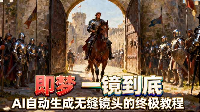 即梦AI一镜到底终极教程，智能补帧+运镜技巧，AI自动生成无缝丝滑长镜头高效出片-52项目站