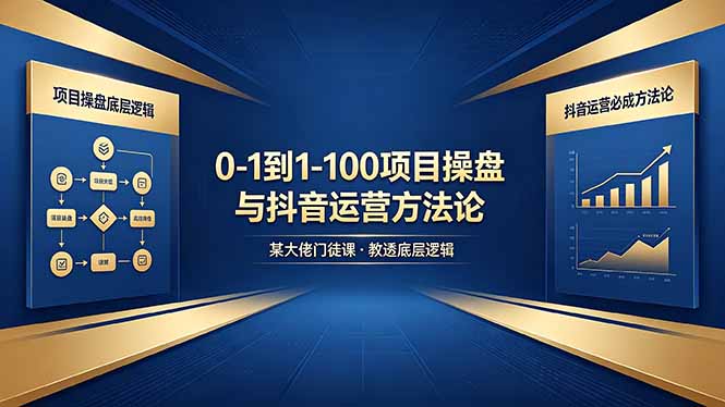 0-1到1-100怎么建？某大佬门徒课教透项目操盘底层逻辑+抖音运营必成方法论-52项目站