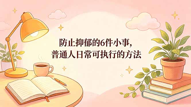付费文章：防止抑郁的6件小事，普通人日常可执行的方法-52项目站
