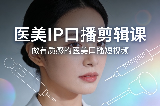 医美IP口播剪辑课，做有质感的医美口播短视频-52项目站
