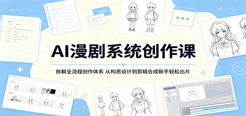 AI漫剧系统创作课:拆解全流程创作体系,从构思设计到剪辑合成新手轻松出片-52项目站