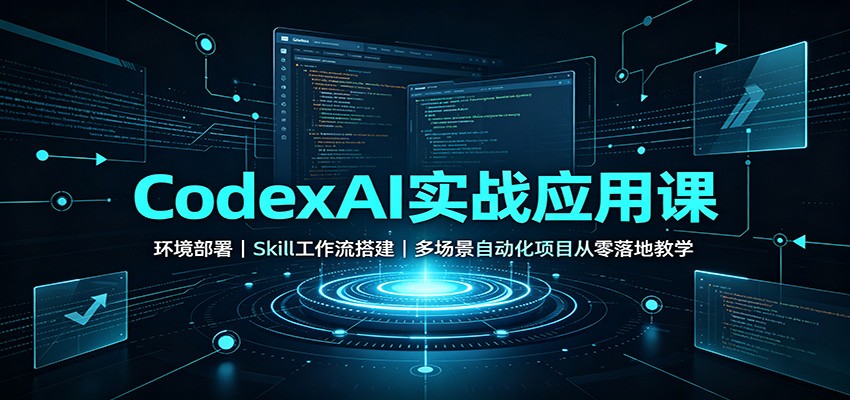 CodexAI实战应用课：环境部署Skill工作流搭建，多场景自动化项目从零落地教学-52项目站