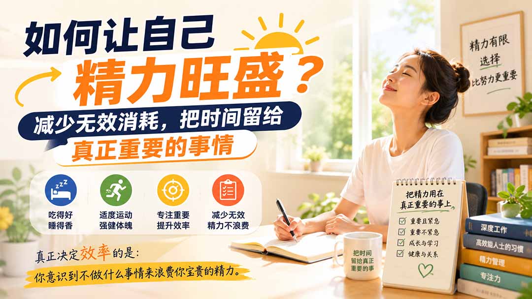 付费文章：如何让自己精力旺盛？减少无效消耗，把时间留给真正重要的事情-52项目站