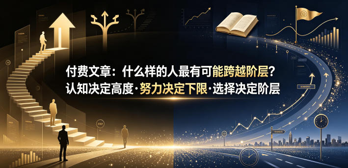 付费文章：什么样的人最有可能跨越阶层？认知决定高度·努力决定下限·选择决定阶层-52项目站