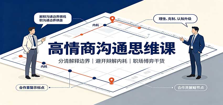 高情商沟通思维课:分清解释边界,避开辩解内耗,职场博弈干货-52项目站