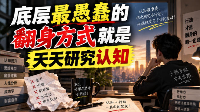 付费文章：底层最愚蠢的翻身方式就是天天研究认知-52项目站