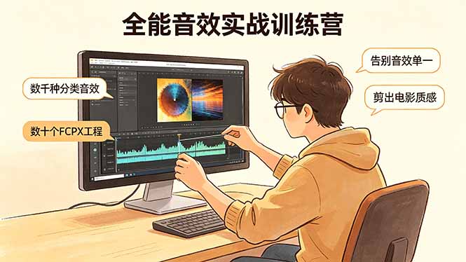 全能音效实战训练营：数千种分类音效+数十个FCPX工程，告别音效单一，剪出电影质感-52项目站