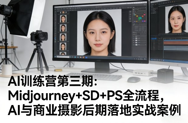 AI训练营第三期：Midjourney+SD+PS全流程，AI与商业摄影后期落地实战案例-52项目站
