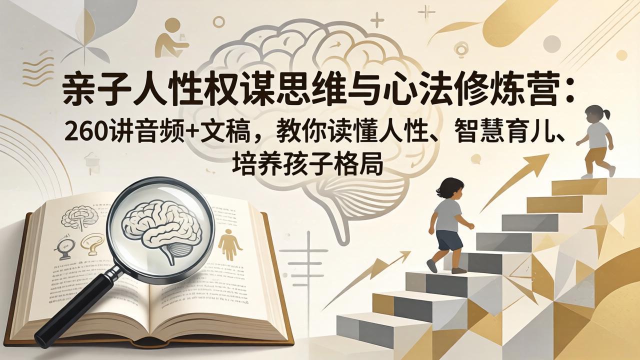 亲子人性权谋思维与心法修炼营：260讲音频+文稿，教你读懂人性、智慧育儿、培养孩子格局-52项目站