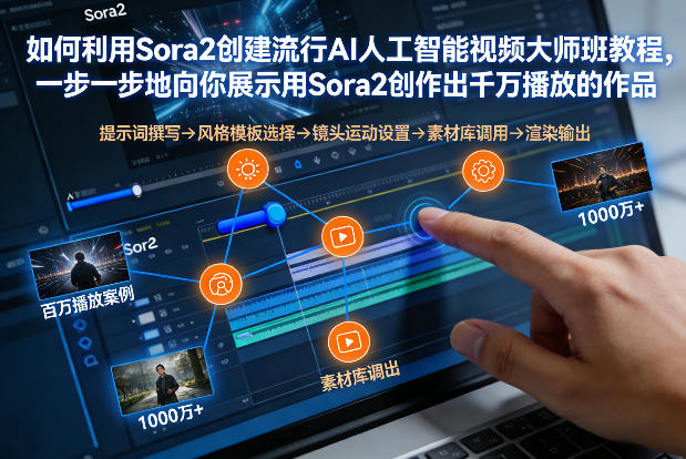 如何利用Sora2创建流行AI人工智能视频大师班，一步一步地向你展示用Sora2创作出千万播放的作品-52项目站
