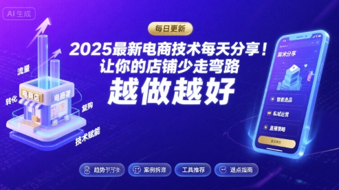 2025-2026最新电商技术每天分享，让你的店铺少走弯路，越做越好(更新26年09月)-52项目站