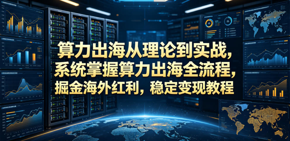 算力出海从理论到实战,系统掌握算力出海全流程,掘金海外红利,稳定变现教程-52项目站
