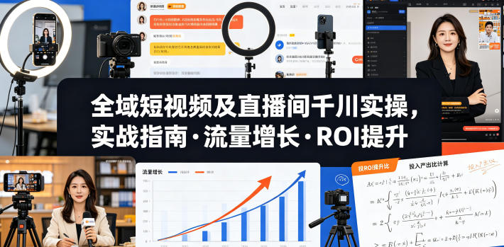 全域短视频及直播间千川实操,实战指南·流量增长·ROI提升(更新)-52项目站