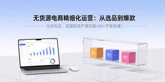 无货源电商精细化运营:从选品到爆款,实现轻资产高回报(40+节系统课-52项目站