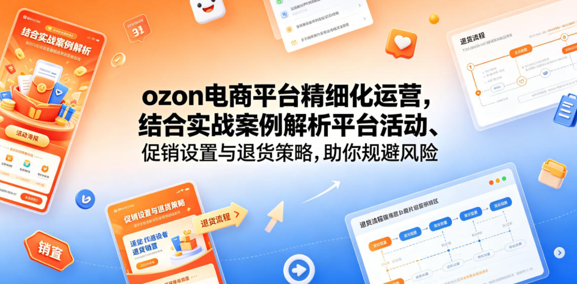 ozon电商平台精细化运营,结合实战案例解析平台活动、促销设置与退货策略,助你规避风险、提升销量-52项目站