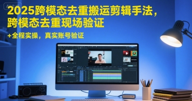2025跨模态去重搬运剪辑手法，跨模态去重现场验证 +全程实操，真实账号验证-52项目站