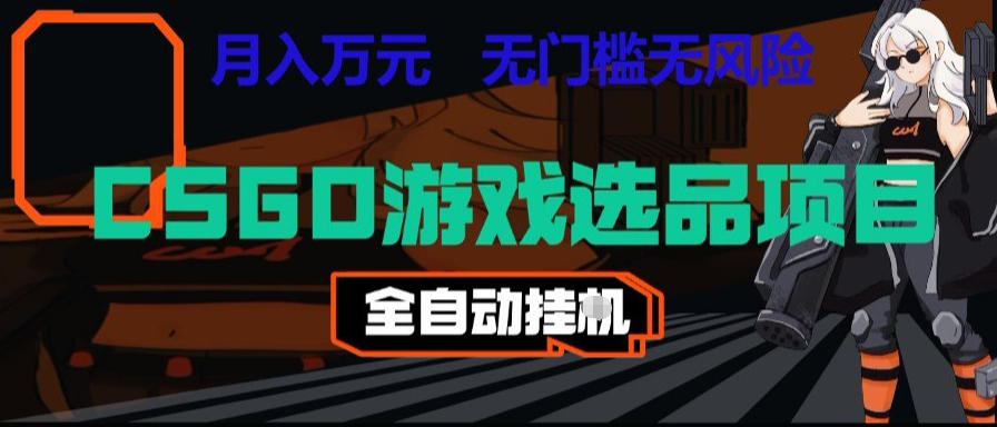 CSGO游戏自动扫货项目,全自动运行,月入1W,无风险,长期稳定可以做【揭秘】-52项目站