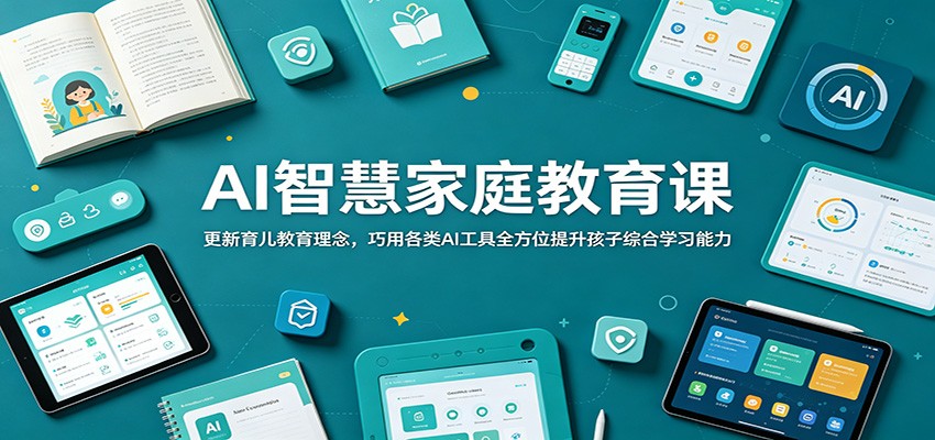 AI智慧家庭教育课:更新育儿教育理念,巧用各类AI工具全方位提升孩子综合学习能力-52项目站