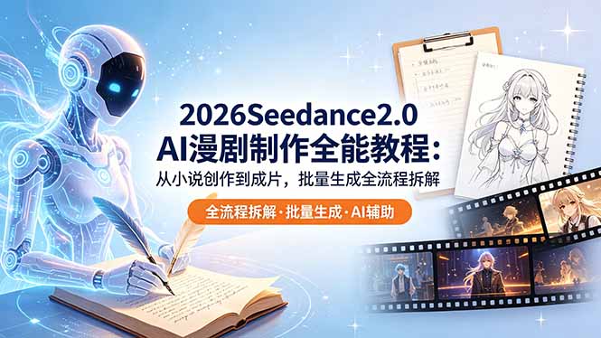 2026Seedance2.0 AI制作全能教程:从小说创作到成片,批量生成全流程拆解-52项目站