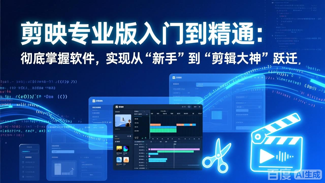 剪映专业版入门到精通：彻底掌握软件，实现从“新手”到“剪辑大神”跃迁-52项目站