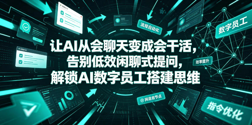 让AI从会聊天变成会干活,告别低效闲聊式提问,解锁AI数字员工搭建思维-52项目站