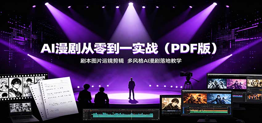 AI漫剧从零到一实战(PDF版)：剧本图片运镜剪辑，多风格AI漫剧落地教学-52项目站